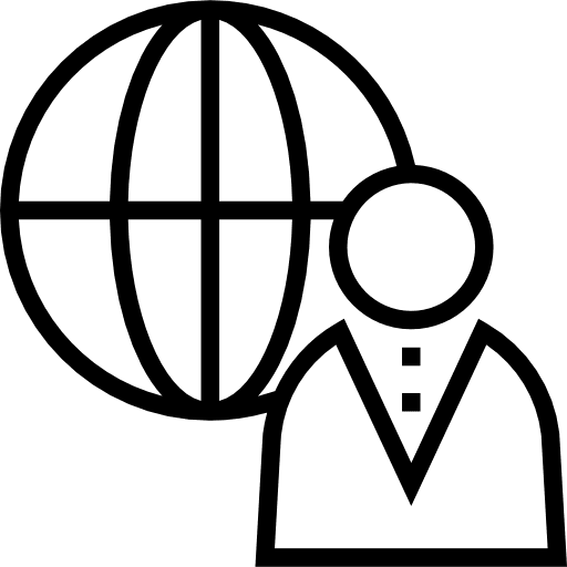 Worldwide multimedia interface earth grid icon