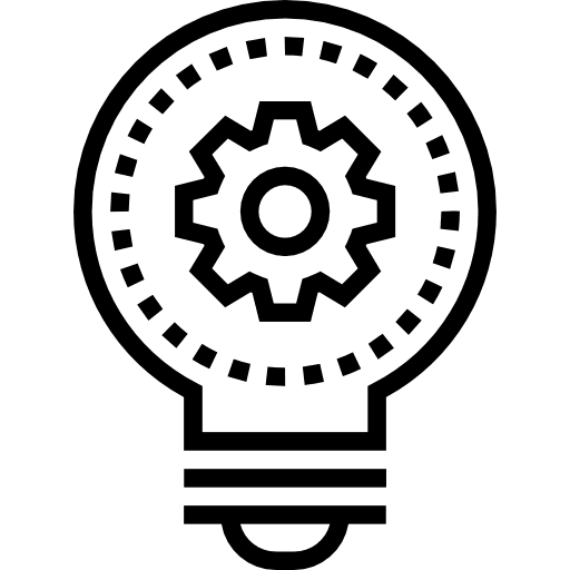Idea technology light bulb illumination icon