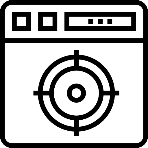 Browser archery seo and web dart board icon