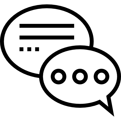 Chat conversation speech bubble chat icon