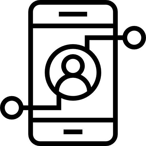 Smartphone communications cellphone touch screen icon