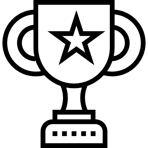 Trophy award winner cup icon