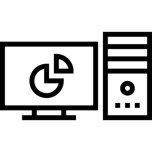 Computer screen business and finance computer icon