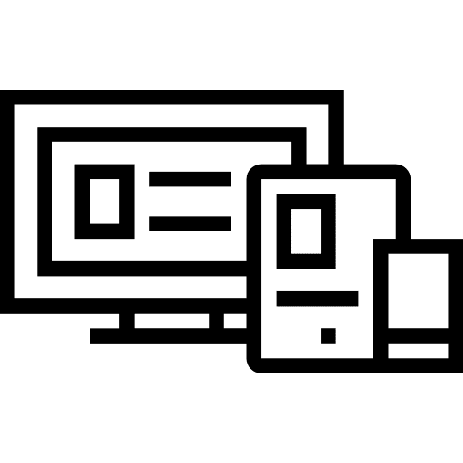 Responsive edit tools technology seo and web icon