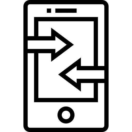 Smartphone technology communications touch screen icon