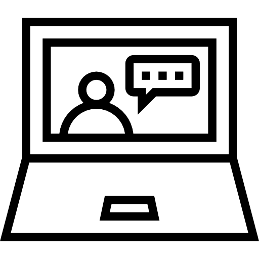 Video call video call communication man icon