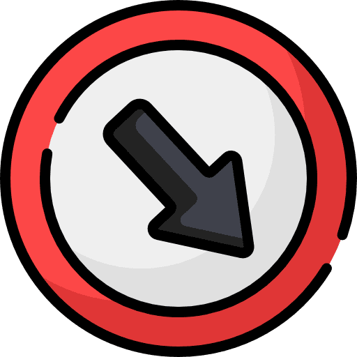 Lane signaling traffic lane icon