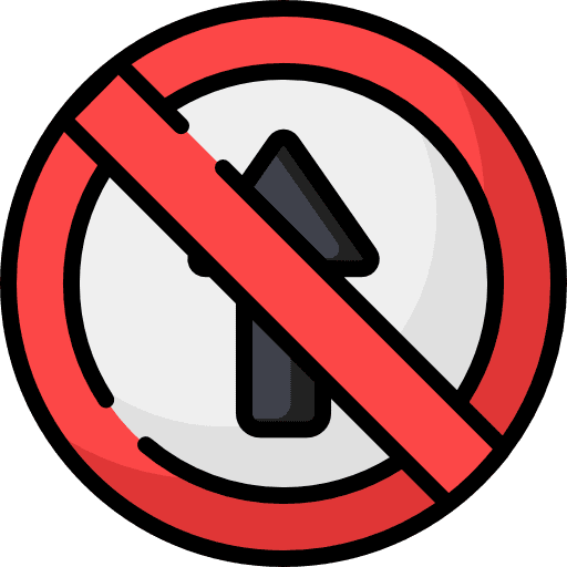 No entry signaling no entry signs icon