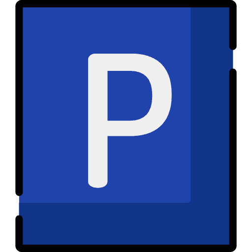 Parking parking circulation traffic sign icon