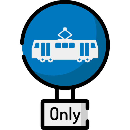 Tram traffic sign traffic circulation icon