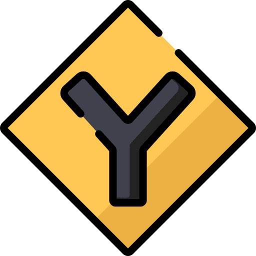 Intersection intersection signs signaling icon