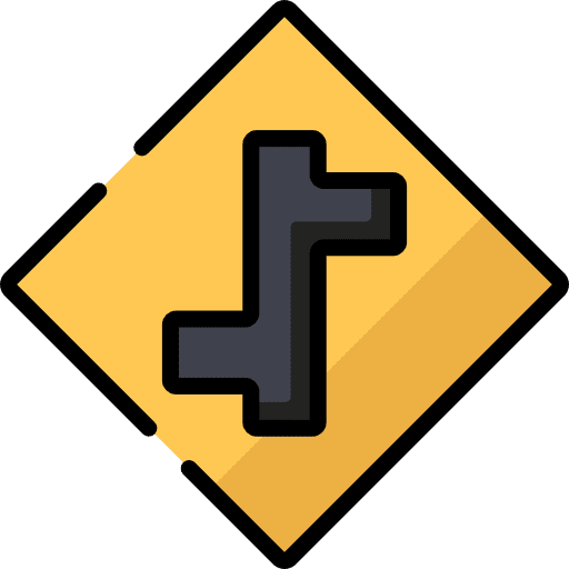 Intersection signaling traffic circulation icon