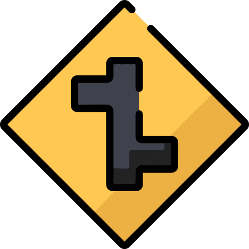 Intersection traffic sign signs traffic icon