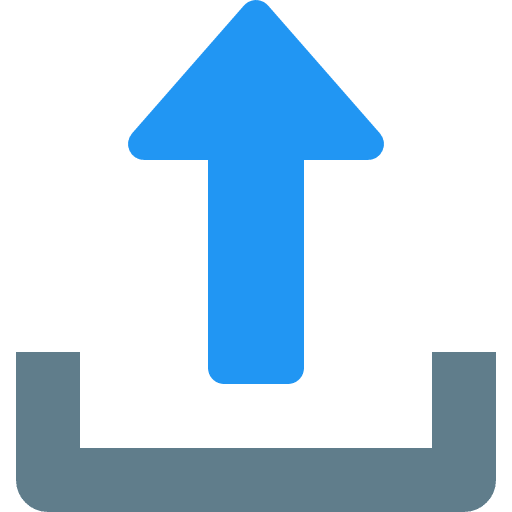 Upload up arrow interface outbox icon
