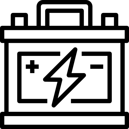 Battery starter electronics car icon