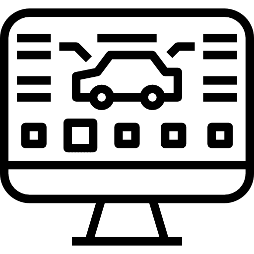 Car computer transportation car icon