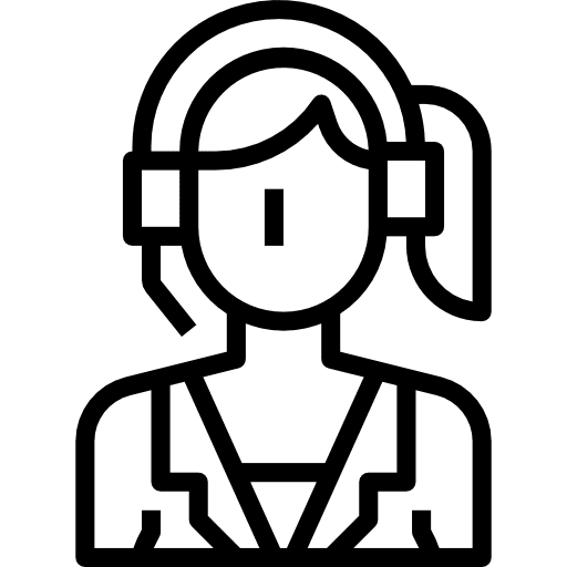 Customer service people representative headphones icon