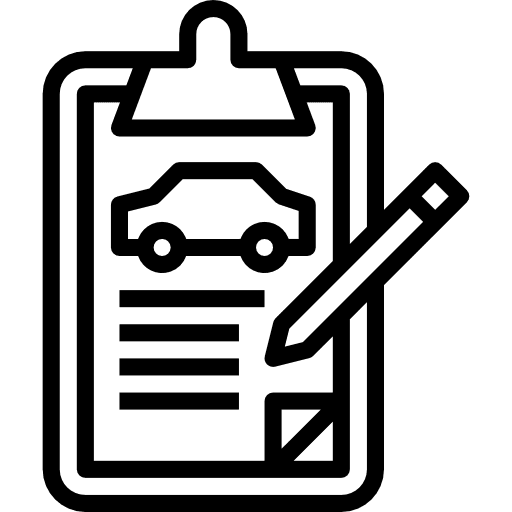 Document writing business and finance car icon