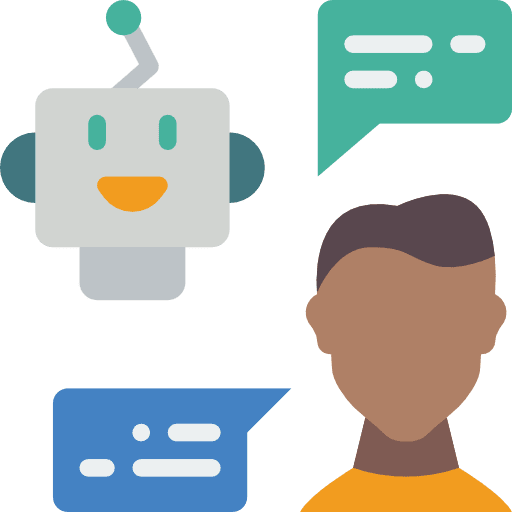 Chat users communication robot icon