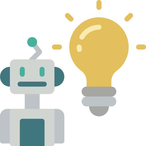 Robot ai equipment electronic icon