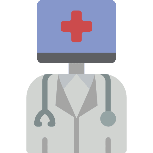 Robot android futuristic electronics icon