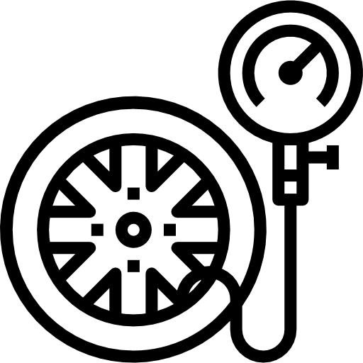 Tire tools and utensils pressure transportation icon