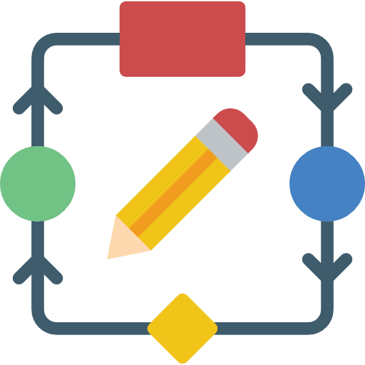Algorithm electronics tools and utensils programmation icon