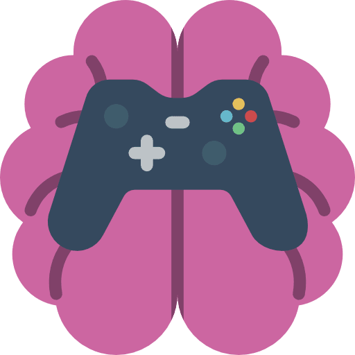 Gaming gamepad video game brain icon