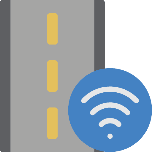 Road intelligent traffic road icon