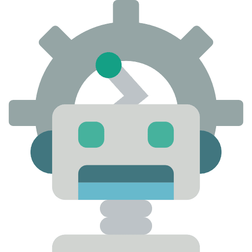 Robot android space industry icon