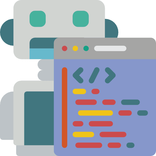 Robot chip computer electronics icon