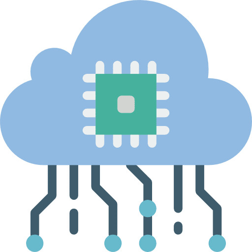 Cloud computing networking cloud data web development icon