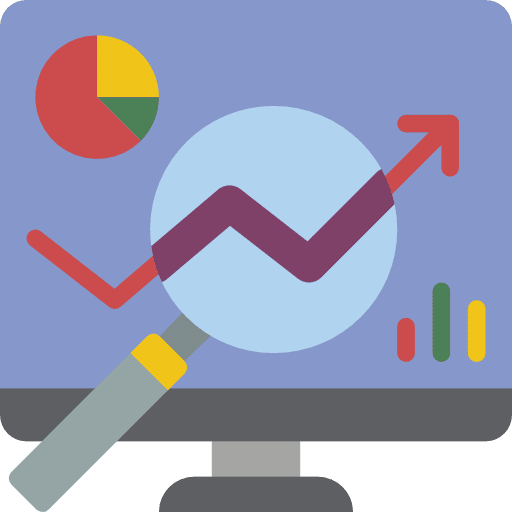 Data analysis computer data statistics icon