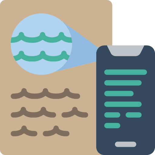 Detection tools and utensils detection handwriting icon