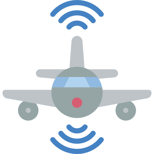 Aeroplane transportation airport shipping icon