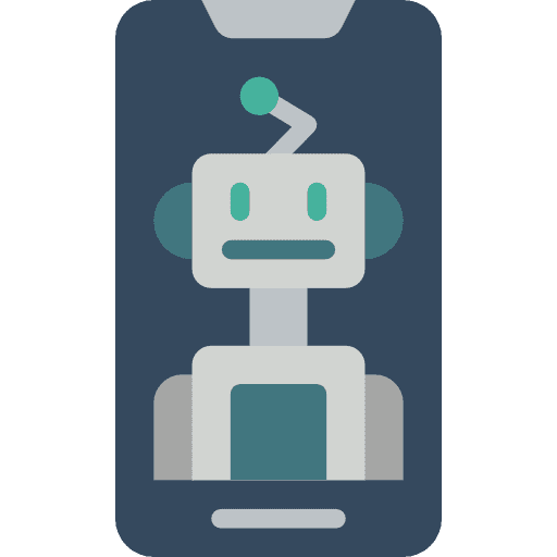 Assistant smartphone mobile phone bot icon