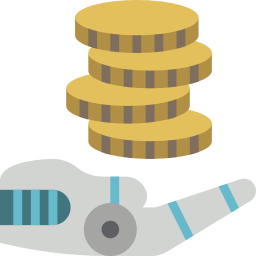 Coins electronics payment business icon