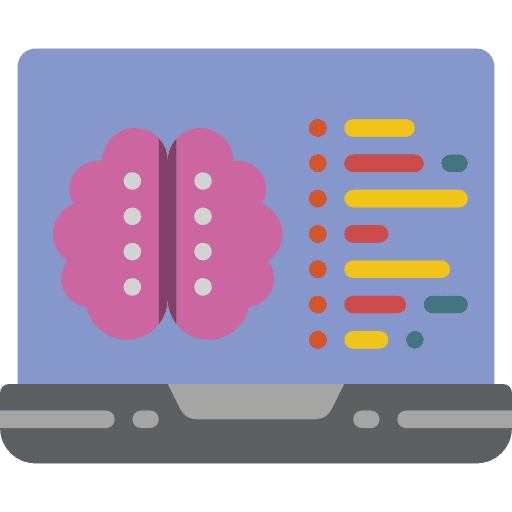 Laptop laptop web design brain icon