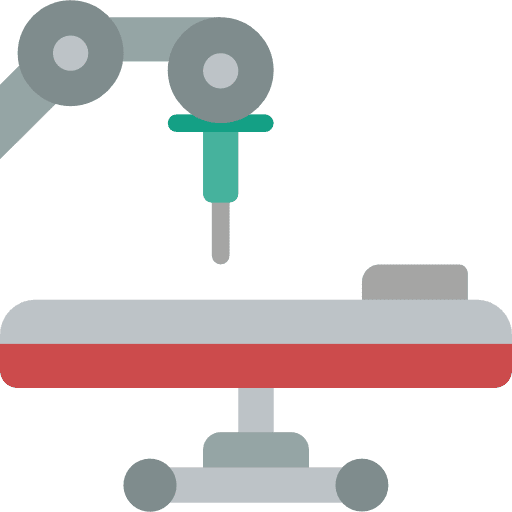 Mechanical arm electronics construction and tools manipulator icon