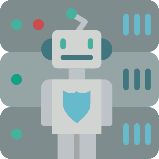 Secure data security interface droid icon