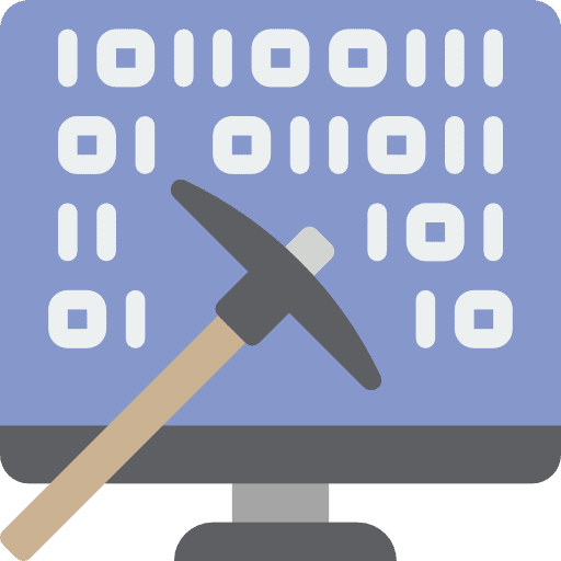 Binary code interface binary monitor icon