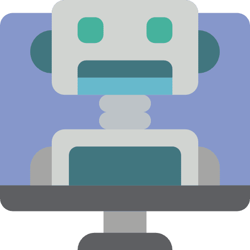 Bot monitor bot robot icon