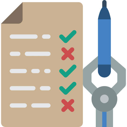 Check list pencil files and folders tick icon