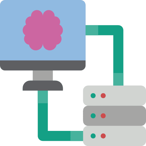 Database multimedia electronics storage icon