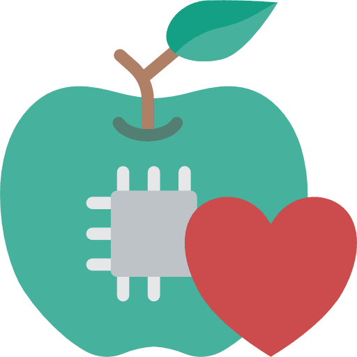 Healthcare heart healthy food electronics icon