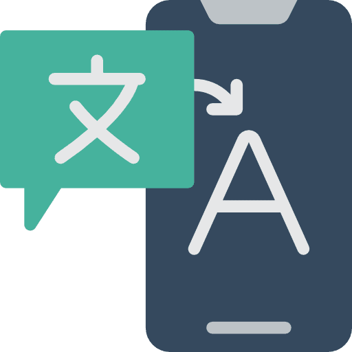 Translation smartphone language education icon