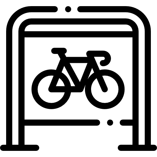 Bike parking exercise sport vehicle icon
