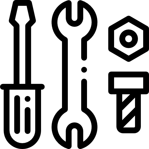 Tools construction and tools wrench screw icon