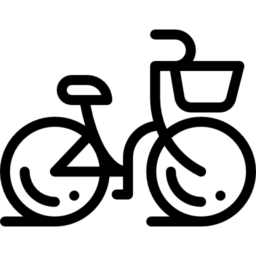 Bicycle vehicle exercise transport icon