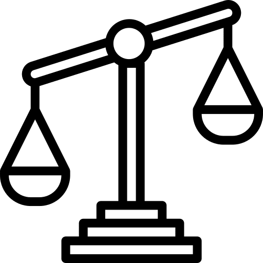 Balance justice scale balance inequality icon